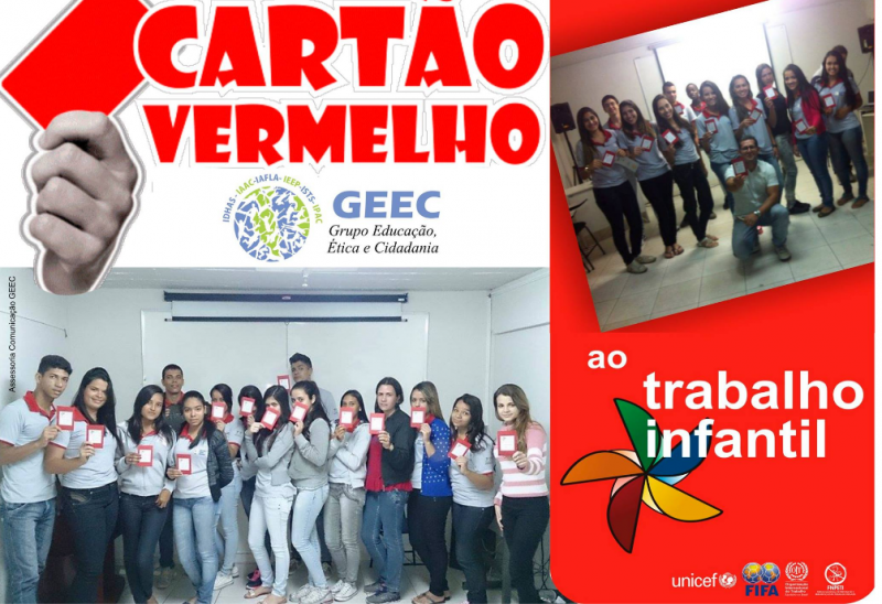 TRABALHO REALIZADO APRENDIZES GEEC EM COMEMORAÇÃO AO DIA MUNDIAL DE ERRADICAÇÃO DO TRABALHO INFANTIL