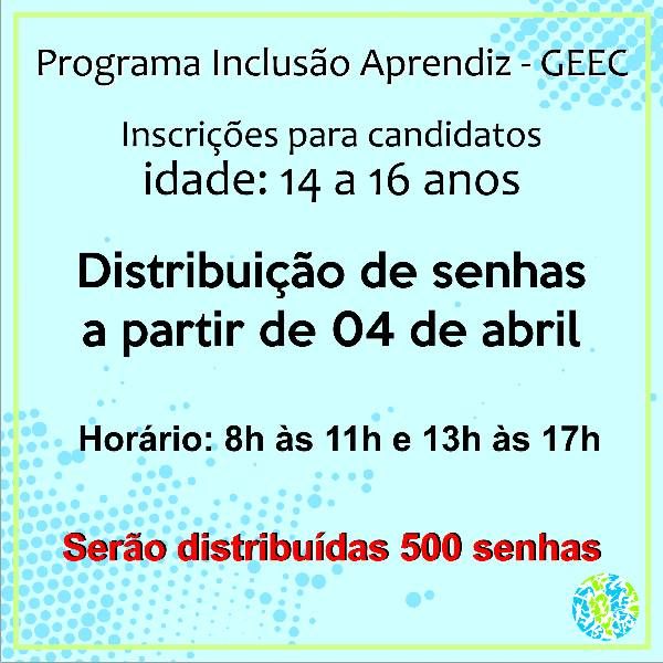 Programa Inclusão Aprendiz distribui senhas para novas inscrições