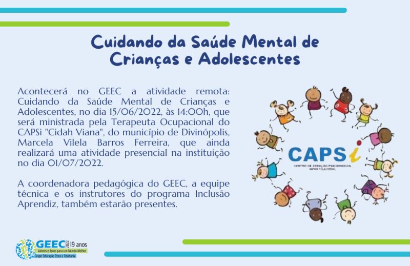 Cuidando da Saúde Mental de Crianças e Adolescentes